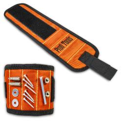Profi Tools Magnetický náramek pro kutily, 32 x 9 cm, oranžový Profi Tools Magnetický náramek pro kutily, 32 x 9 cm, oranžový