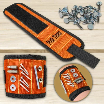 Profi Tools Magnetický náramek pro kutily, 32 x 9 cm, oranžový