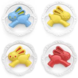 PROFIBABY Baby kruh medvěd / zajíc 12cm chrastítko 2 druhy pro miminko