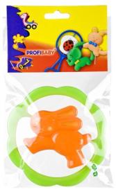 PROFIBABY Baby kruh medvěd / zajíc 12cm chrastítko 2 druhy pro miminko