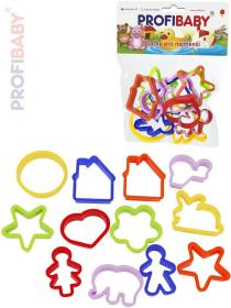 PROFIBABY Baby vykrajovátka barevná set 12ks v sáčku pro miminko PROFIBABY Baby vykrajovátka barevná set 12ks v sáčku pro miminko