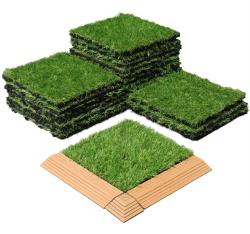 Progarden Dlaždice terasové sada 6 ks PP tráva