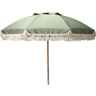 Progarden Dřevěný slunečník 180 cm zelená