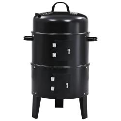 Progarden Gril zahradní s udírnou 40 x 78 cm černá