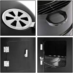 Progarden Gril zahradní s udírnou 40 x 78 cm černá