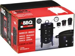 Progarden Gril zahradní s udírnou 40 x 78 cm černá