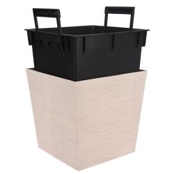 Progarden Květináč s obalem čtvercový 24 cm bílá Progarden Květináč s obalem čtvercový 24 cm bílá