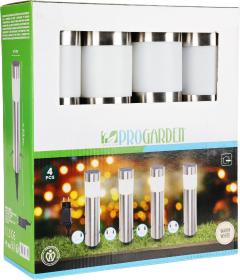 Progarden Lampa solární zahradní 6X37cm sada 4ks Progarden Lampa solární zahradní 6X37cm sada 4ks