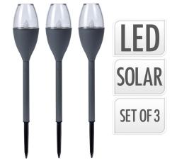 Progarden Lampa solární zahradní sada 3 ks 38 cm Progarden Lampa solární zahradní sada 3 ks 38 cm