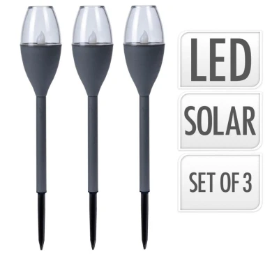 Progarden Lampa solární zahradní sada 3 ks 38 cm Progarden Lampa solární zahradní sada 3 ks 38 cm