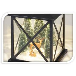 Progarden Lucerna s LED osvětlením a pohybující se vánoční dekorací 38 cm SOB