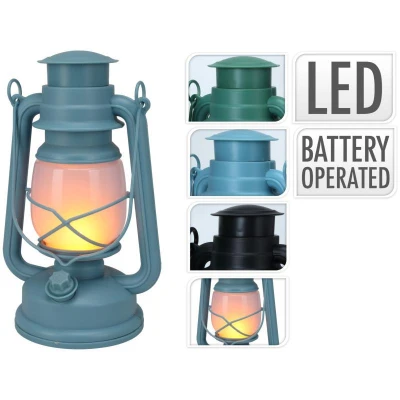 Progarden Lucerna s LED plamenem 24 cm modrá