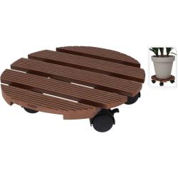 Progarden Podstavec pod květináč s kolečky 29cm hnědý Progarden Podstavec pod květináč s kolečky 29cm hnědý