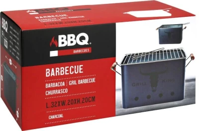 Progarden Přenosný gril na dřevěné uhlí GRILL KING 43 x 20 cm modrá