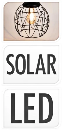 Progarden Solární světlo na zahradu závěsné kulatý design