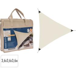 Progarden Stínící plachta trojúhelník 3,6 x 3,6 x 3,6 m cm krémová