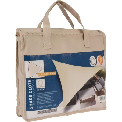 Progarden Tiene plachta trojuholník 3,6 x 3,6 x 3,6 m cm krémová