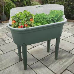 Progarden Truhlík s krytem vyvýšený 77 x 38 x 84 cm zelený