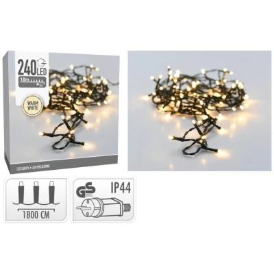 Progarden Vánoční světelný řetěz 240 LED teplá bílá