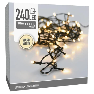 Progarden Vánoční světelný řetěz 240 LED teplá bílá