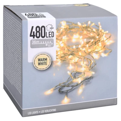 Progarden Vánoční světelný řetěz 480 LED teplá bílá