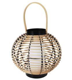 Progarden Venkovní lucerna s LED svíčkou ratanová 26 cm