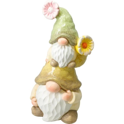 Progarden Zahradní dekorace trpaslík s dítětem sedícím na ramenou 20 x 16 x 39 cm