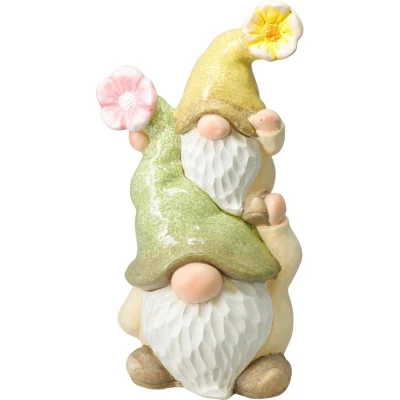 Progarden Zahradní dekorace trpaslík s dítětem stojícím na rameni 20 x 16 x 39 cm