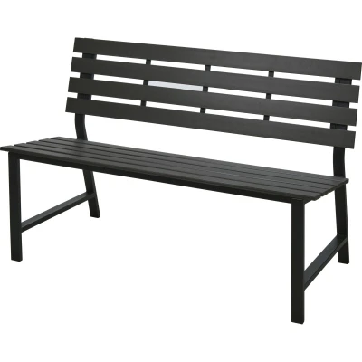 Progarden Zahradní lavice 125 cm dřevoplast černá