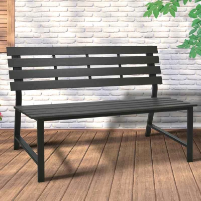Progarden Zahradní lavice 125 cm dřevoplast černá