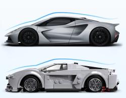 Programovatelná RC stavebnice auta Lotus Evija - 308 dílků