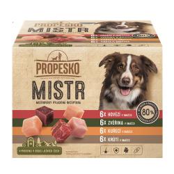 PROPESKO Dog Mistr mix druhů v omáčce, kapsa (24 pack) (bal. 2x krab.)