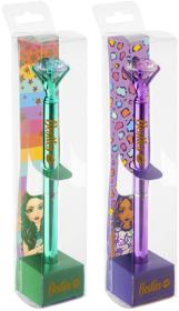 Propisovací kuličkové pero luxusní dětské modré s diamantem Besties 3 barvy