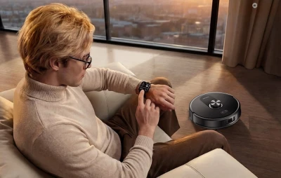 Proscenic Q20 Plus černo-zlatý robotický vysavač s vysáváním a mopováním