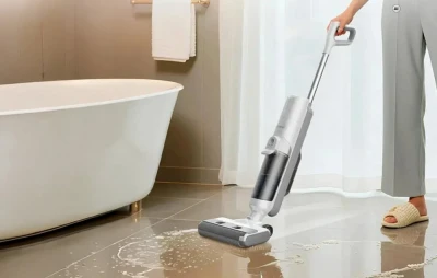 Proscenic F10 Ultra bílo-šedý elektrický mop 3 v 1