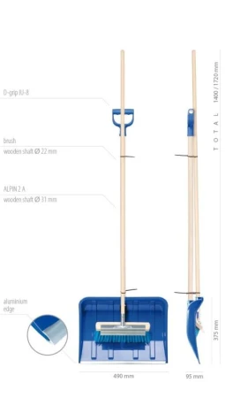 Prosperplast Hrablo CLEAN SET (IL2A+smeták s rozbíječem ledu) modré