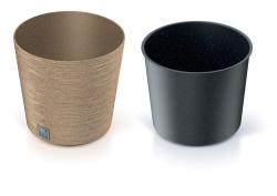 Prosperplast Květináč FURU ROUND LOW ECO WOOD 30 cm naturo Prosperplast Květináč FURU ROUND LOW ECO WOOD 30 cm naturo