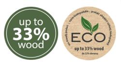 Prosperplast Květináč FURU ROUND LOW ECO WOOD 30 cm naturo