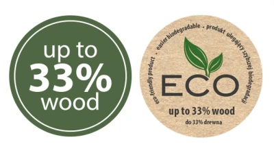 Prosperplast FURU SLIM ECO WOOD naturo 30 cm dřevoplastový květináč