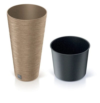Prosperplast FURU SLIM ECO WOOD naturo 30 cm dřevoplastový květináč
