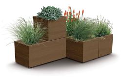 Prosperplast Květináč MADERA CASE eco wood 57,7 cm kávový eco