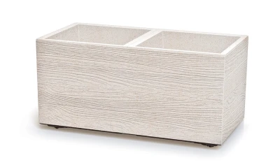 Prosperplast MADERA CASE Eco Wood 77 cm bílý květináč