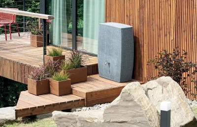Prosperplast MADERA SQUARE eco wood naturo 28,8 cm hranatý květináč