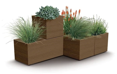 Prosperplast MADERA SQUARE eco wood naturo 38,5 cm květináč