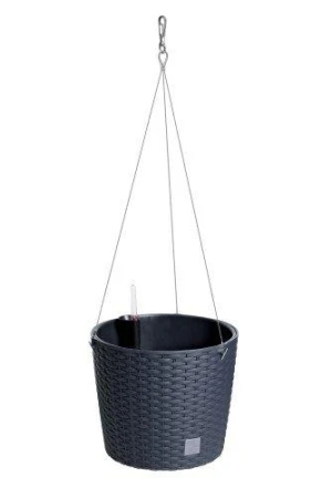 Prosperplast Květináč RATO ROUND W 25,6 cm závěsný antracit Prosperplast Květináč RATO ROUND W 25,6 cm závěsný antracit