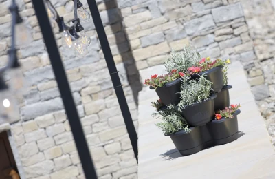 Prosperplast RESPANA TRIO antracitový plastový květináč