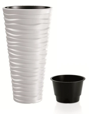Prosperplast SAND SLIM bílý 29,6 cm květináč