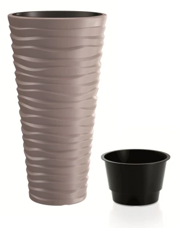 Prosperplast SAND SLIM mocca 29,6 cm květináč