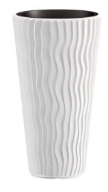 Prosperplast Květináč SANDY SLIM bílý 34,9 cm