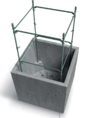 Prosperplast SIERRA CASE Beton Effect antracitový 57,7 cm obdélníkový květináč